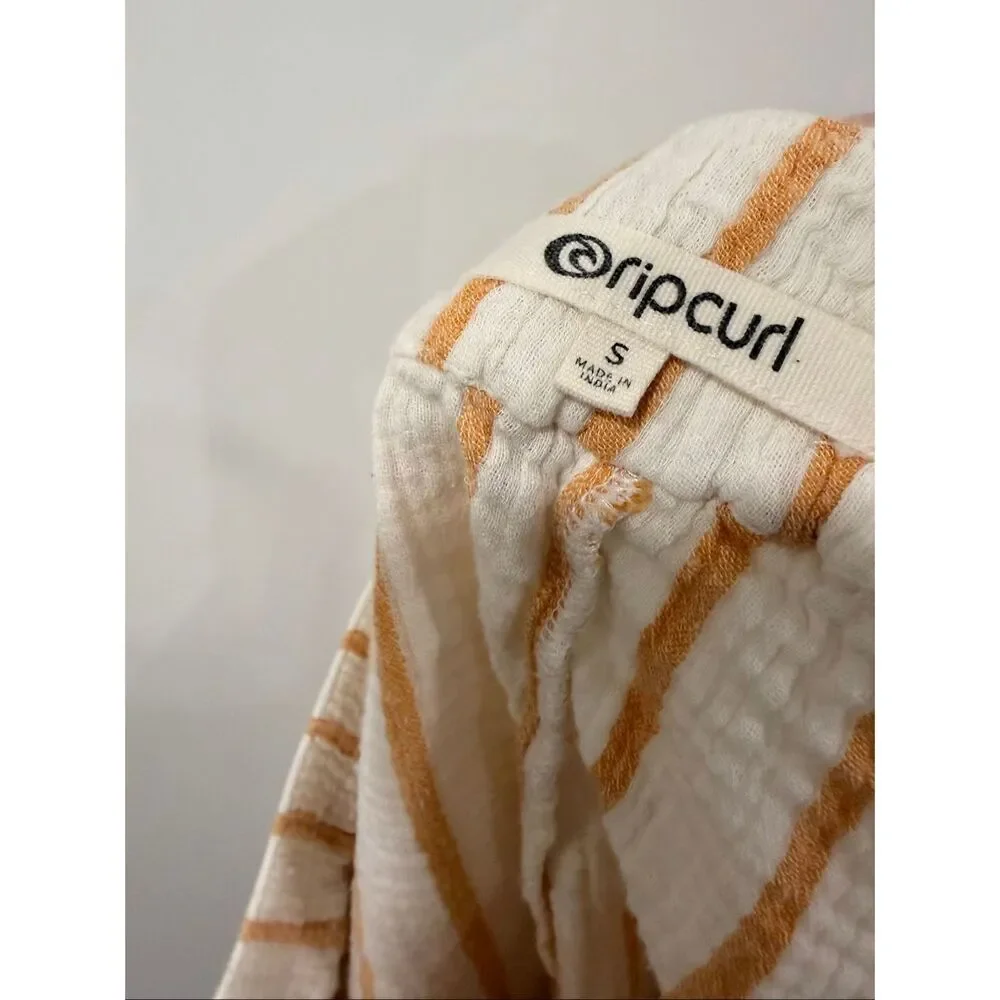 Rip Curl Striped Cotton Matching Set Crop Top Shor